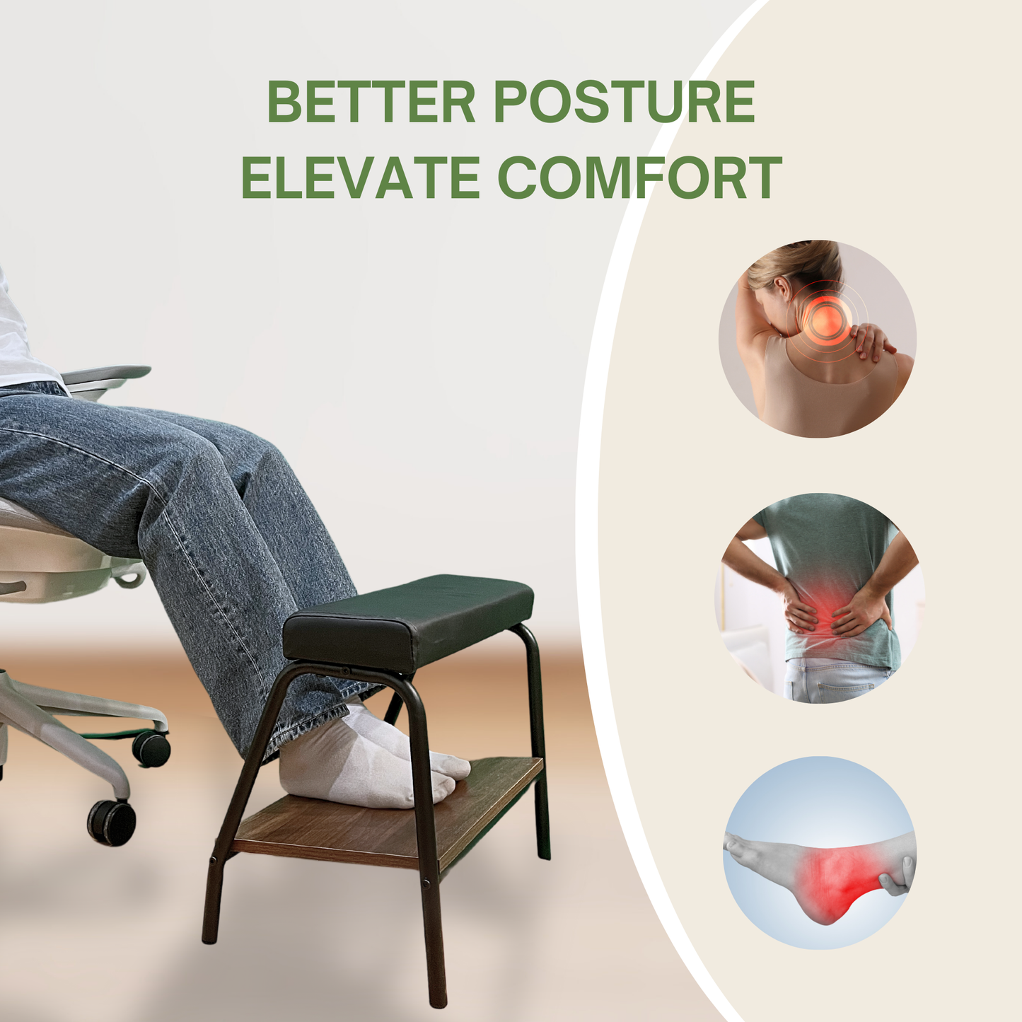 Double Step Foot Rest (Black)