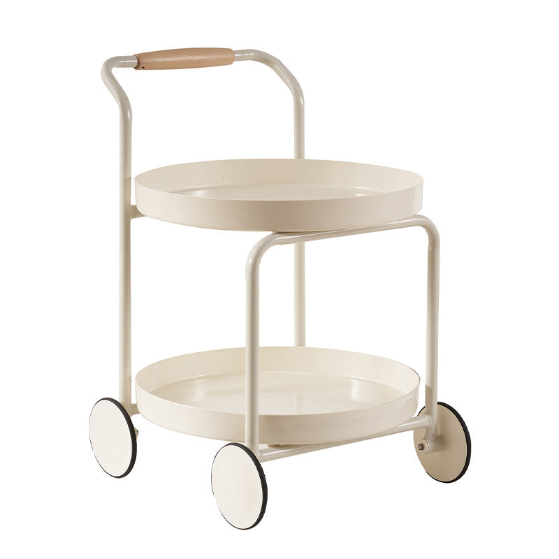 Round cream trolley - Versatile side table